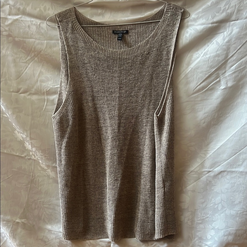 Eileen Fisher Tan Tank Top Sleeveless Knit